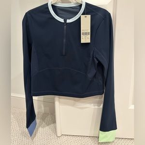 Sweaty Betty Power Half Zip Workout Top - Navy